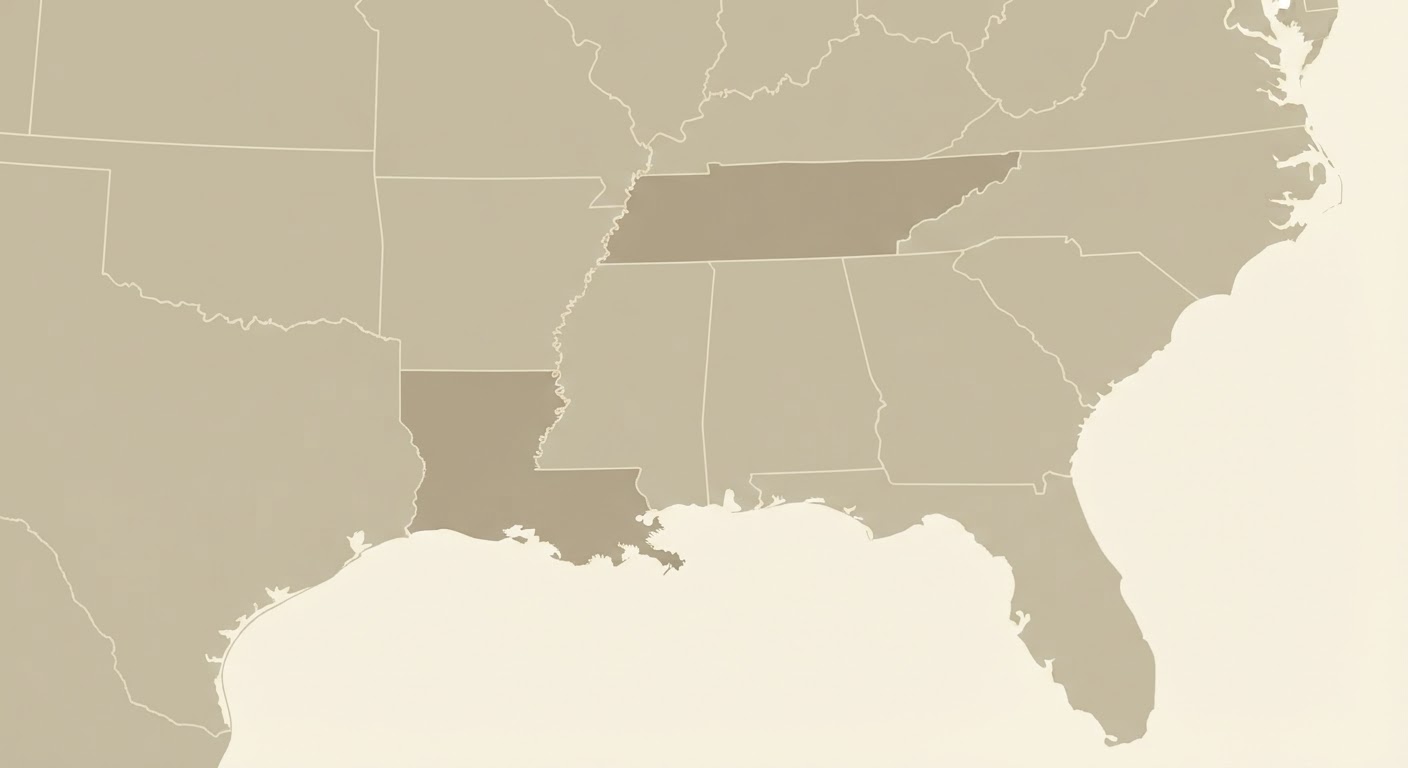 Illustrated map showing the origin of the Bluetick Coonhound