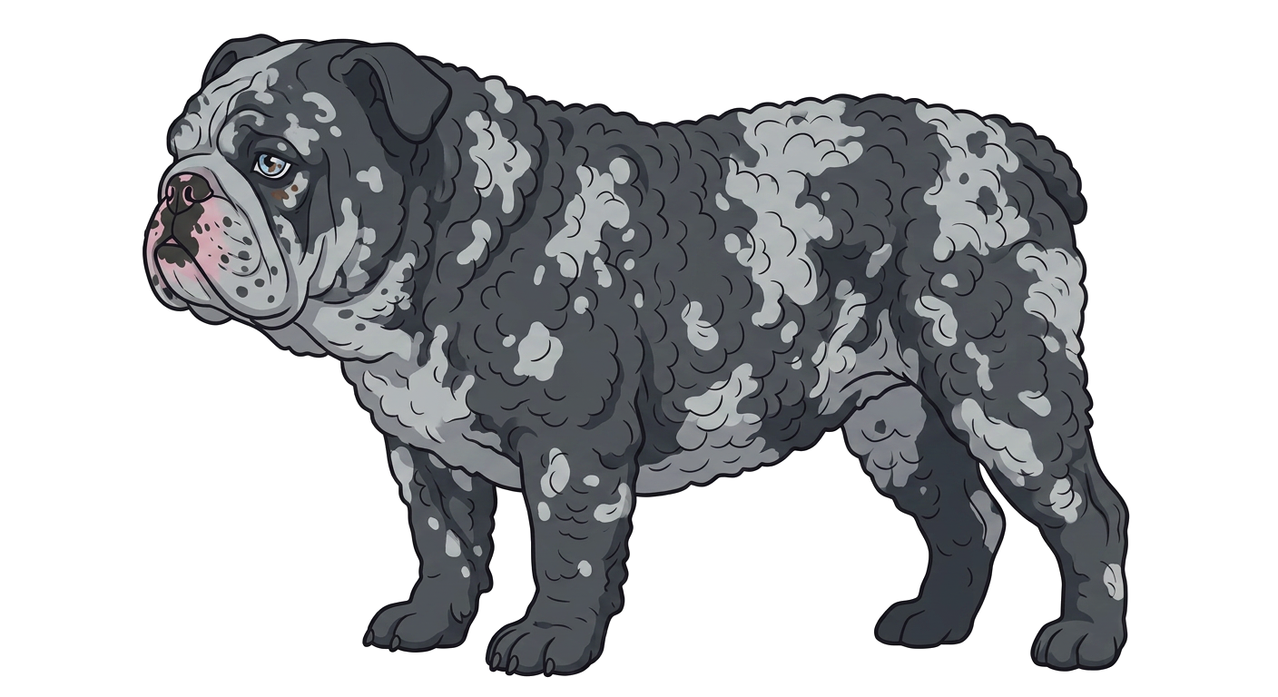 Illustration of a Merle coat
