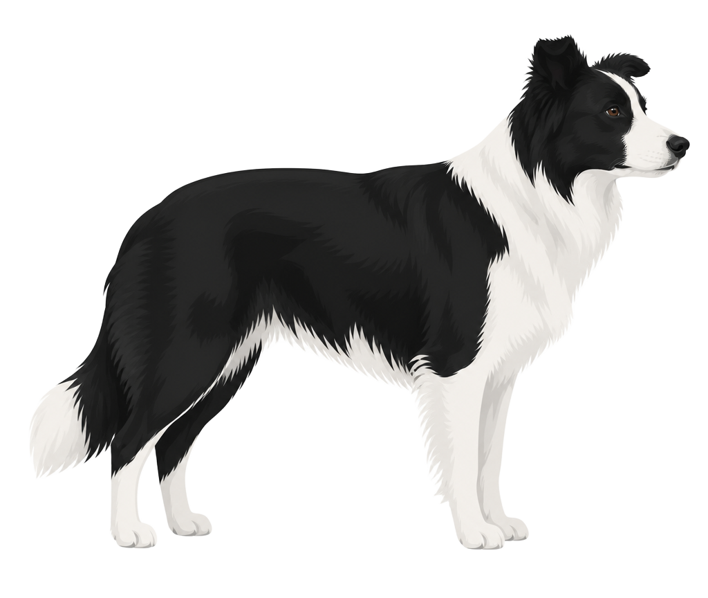 Illustration of a Black and white coat