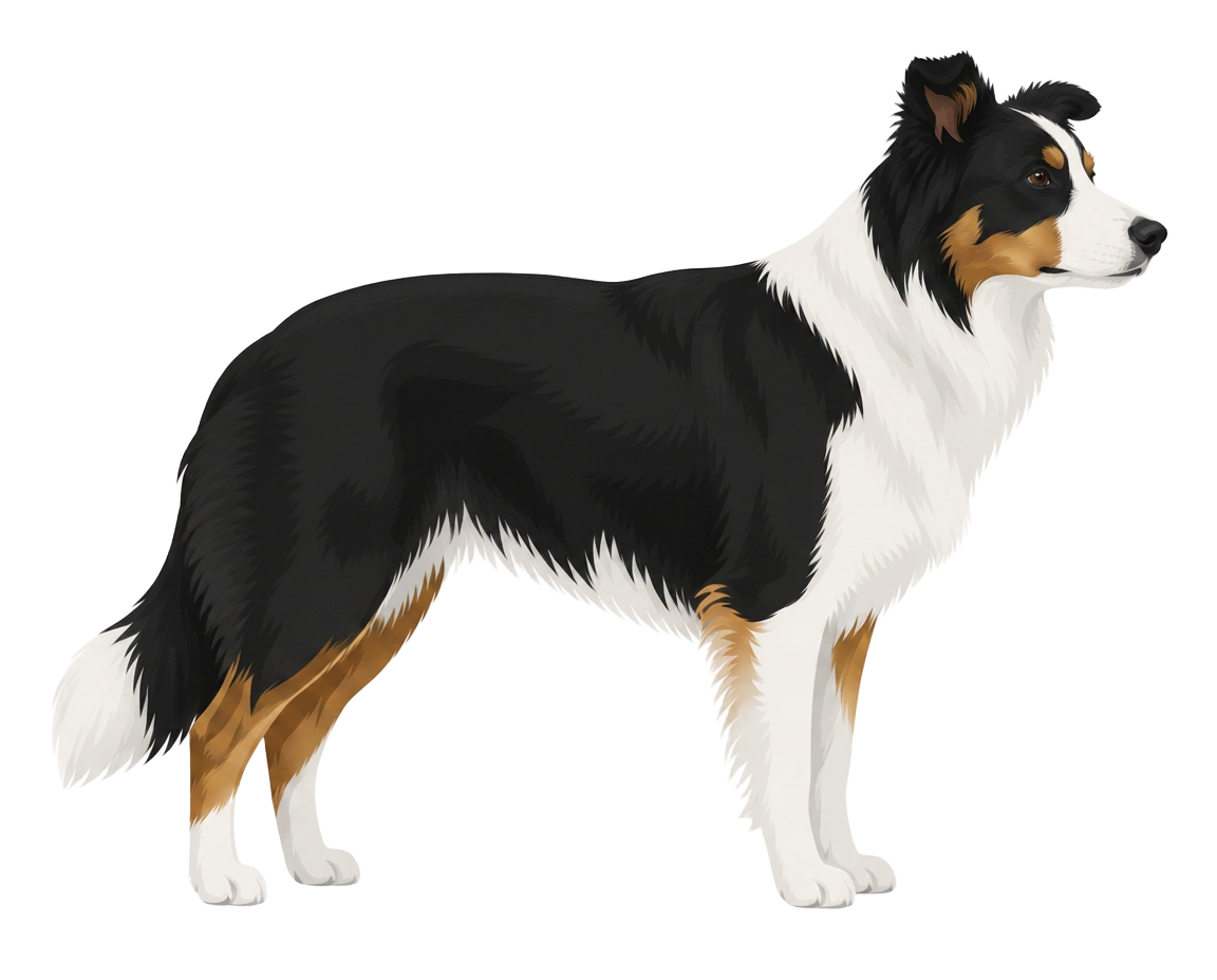 Illustration of a Tricolour coat