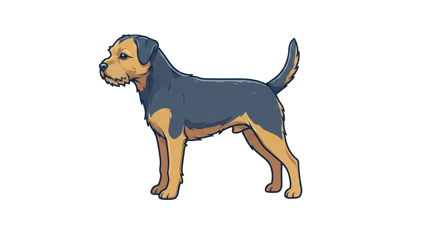 Illustration of a Blue and tan coat