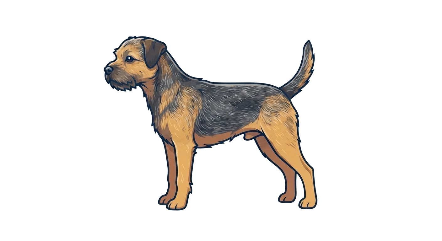 Illustration of a Grizzle and tan coat
