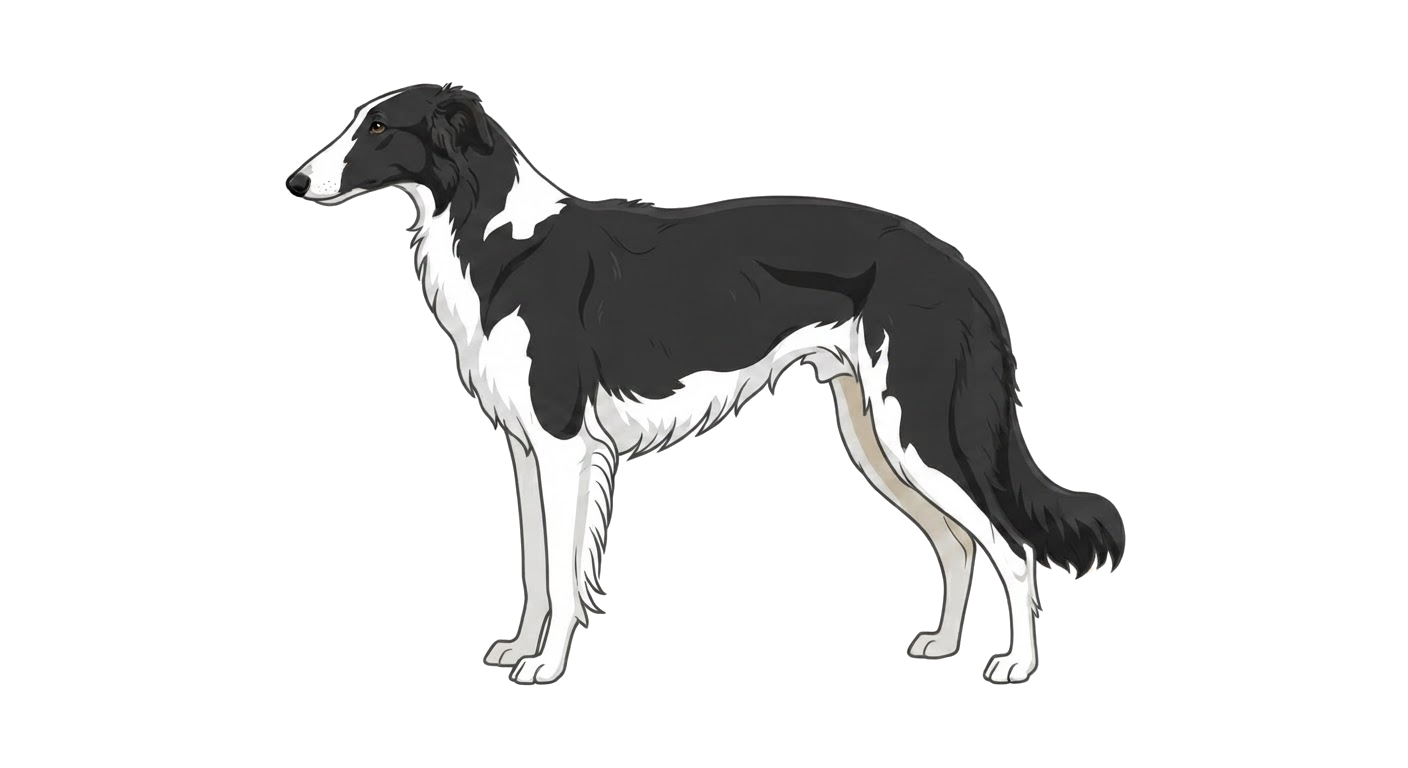 Illustration of a Black and white coat