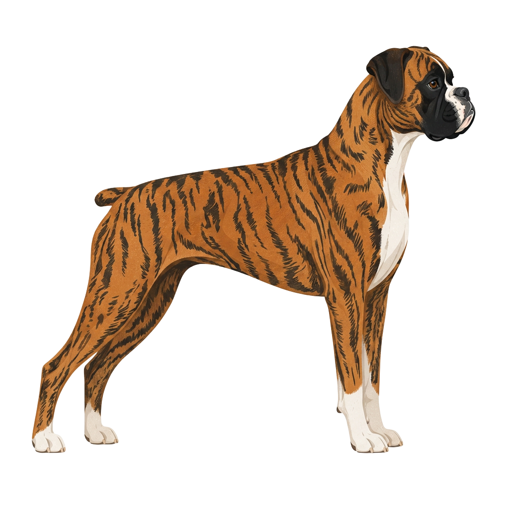 Illustration of a Brindle coat