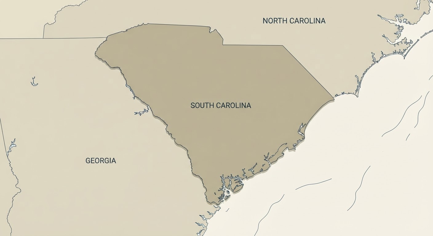 Illustrated map showing the origin of the Boykin Spaniel