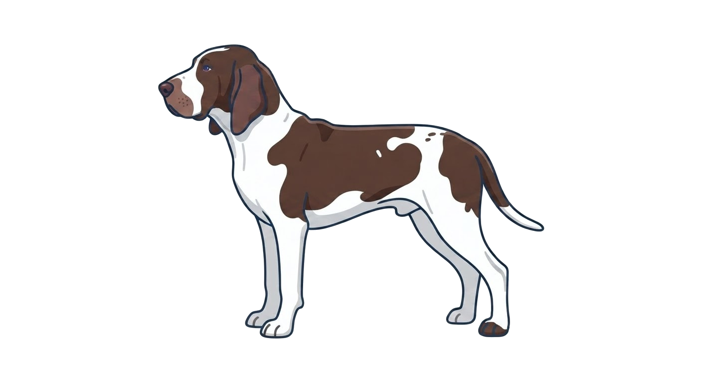 Illustration of a White and brown coat