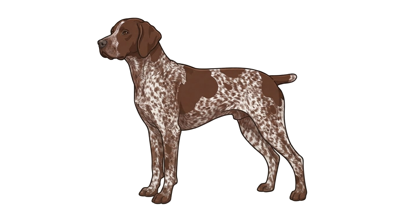 Illustration of a Chestnut & Roan coat