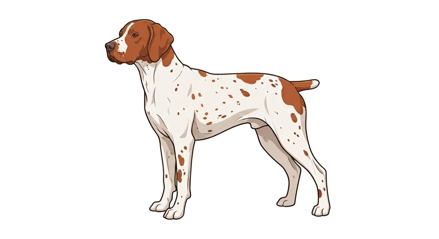Illustration of a Chestnut & White coat