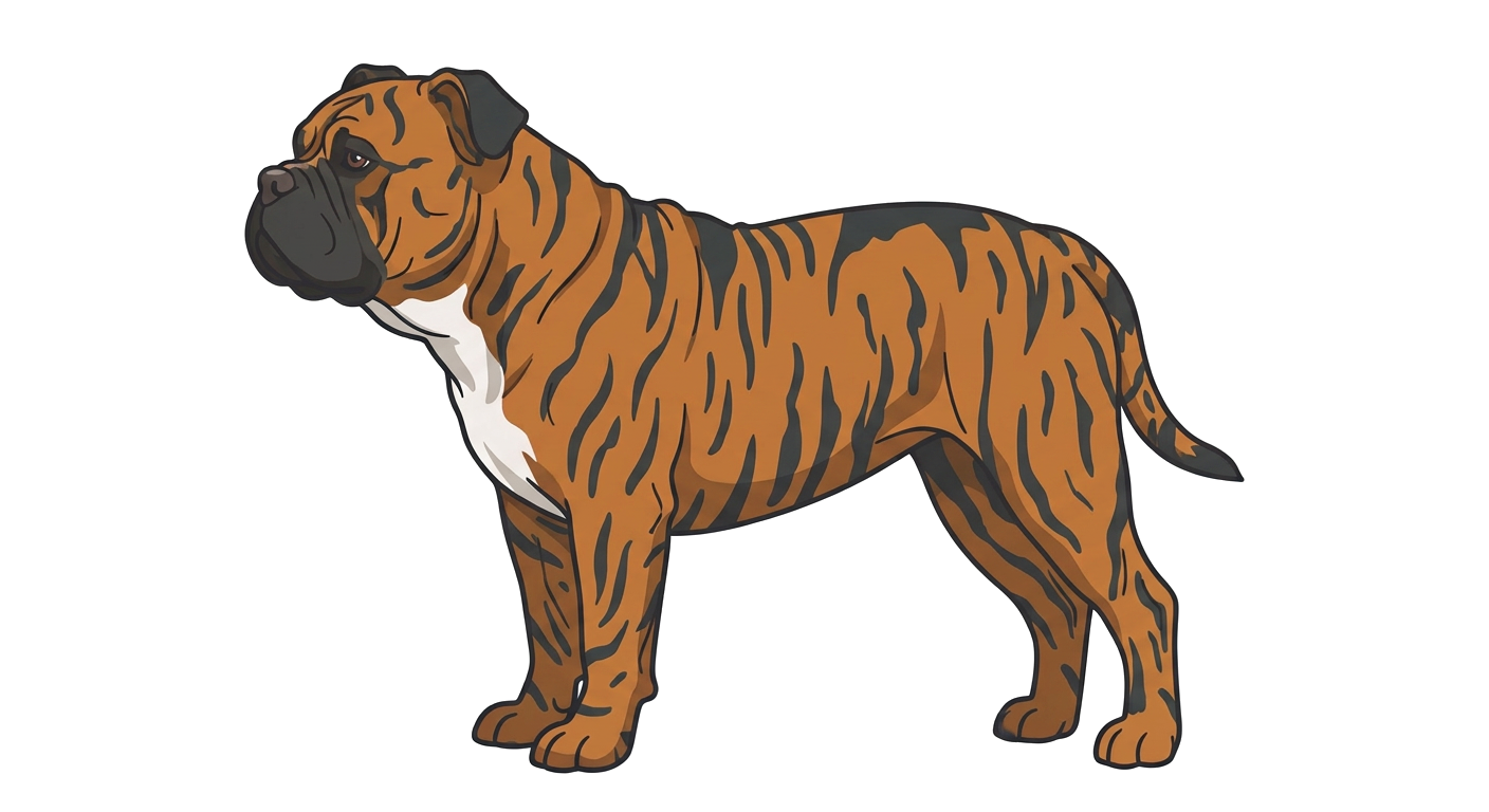 Illustration of a Brindle coat