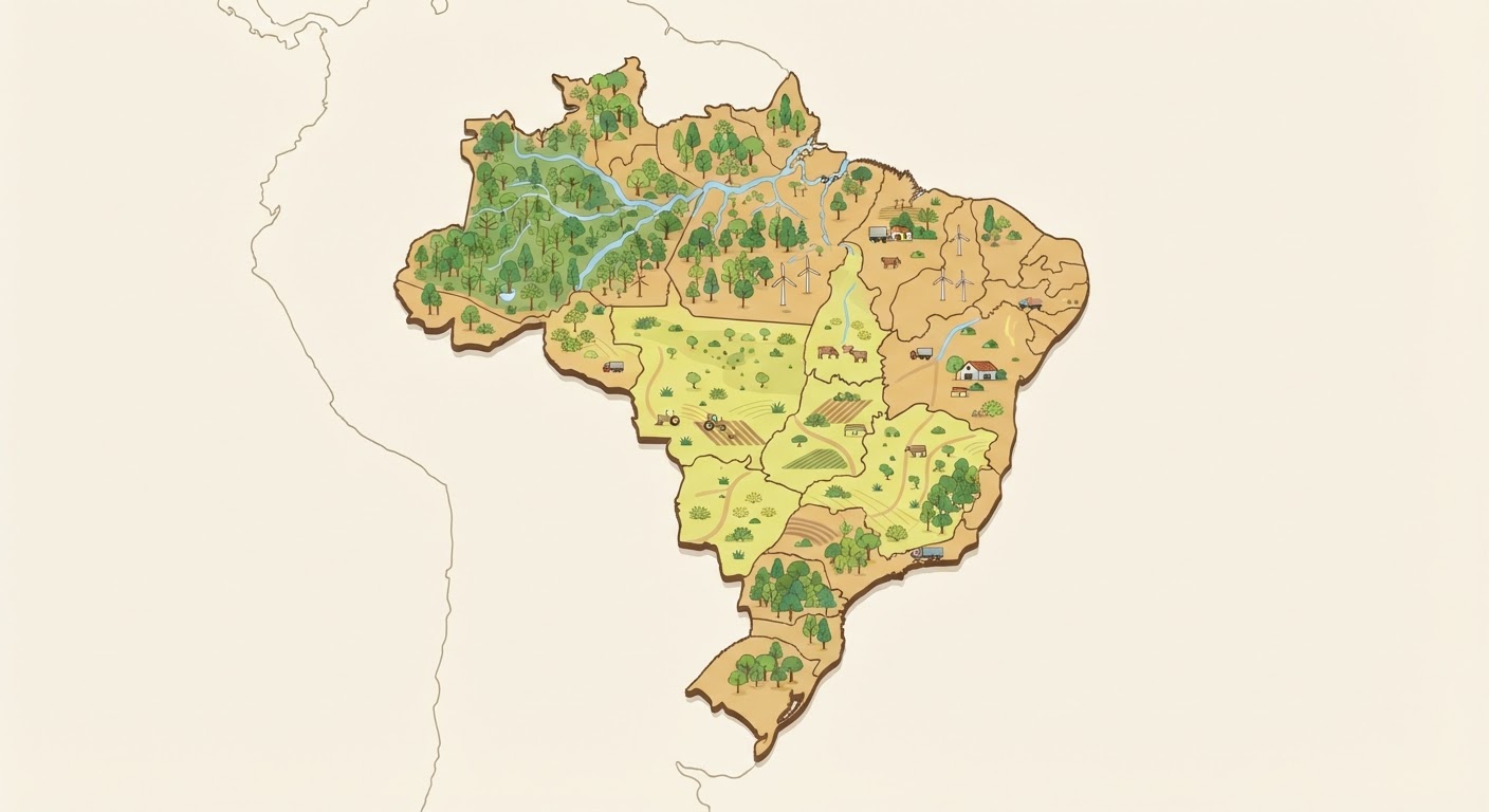 Illustrated map showing the origin of the Brazilian Terrier