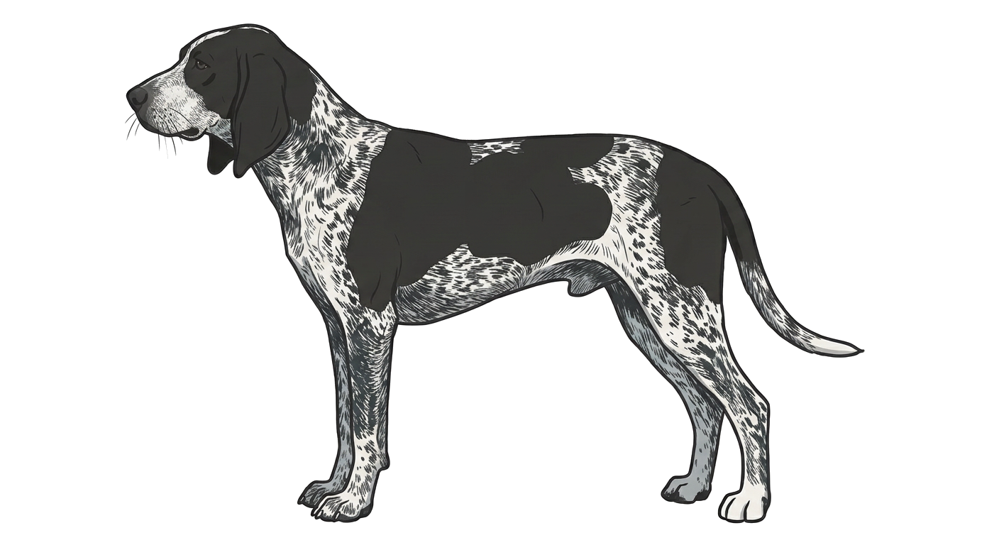 Illustration of a Blueticked coat