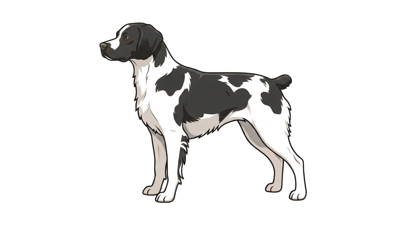 Illustration of a Black and white coat