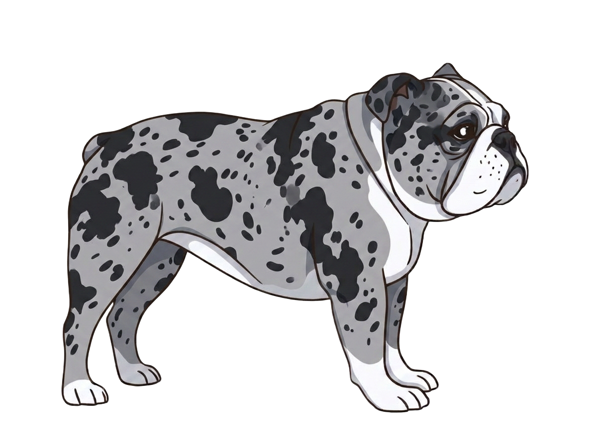 Illustration of a Merle coat
