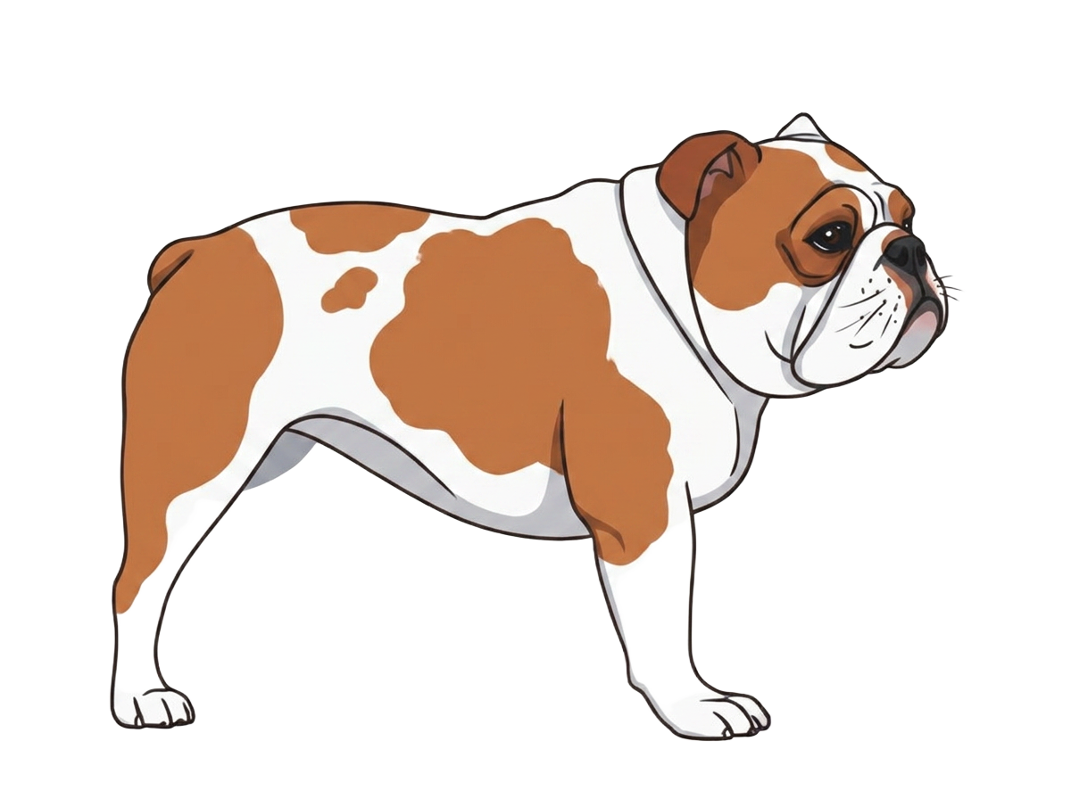 Illustration of a Piebald coat