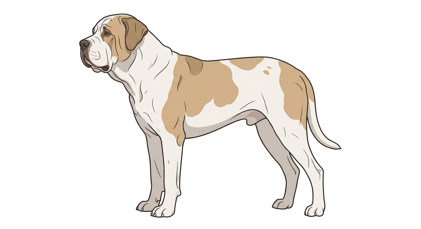 Side profile illustration of a Bully Kutta showing the points of the breed standard
