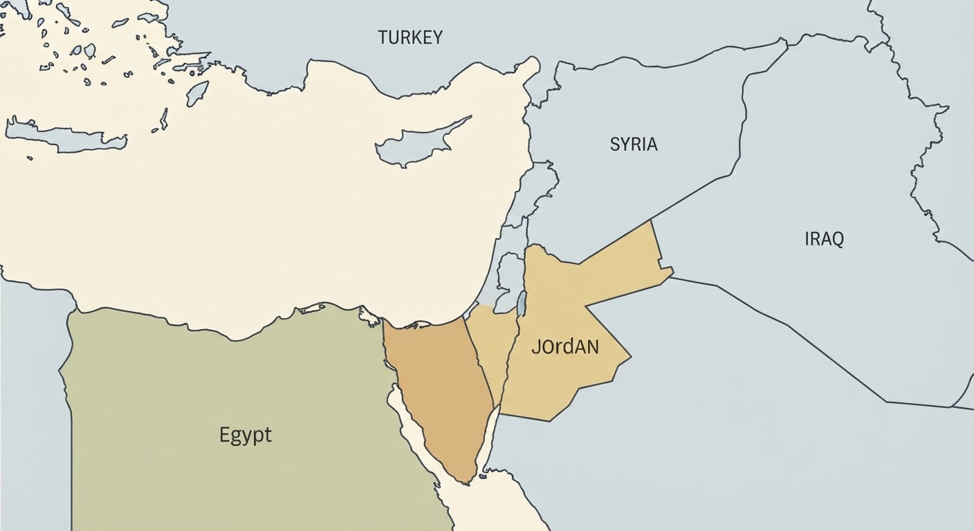 Illustrated map showing the origin of the Canaan Dog