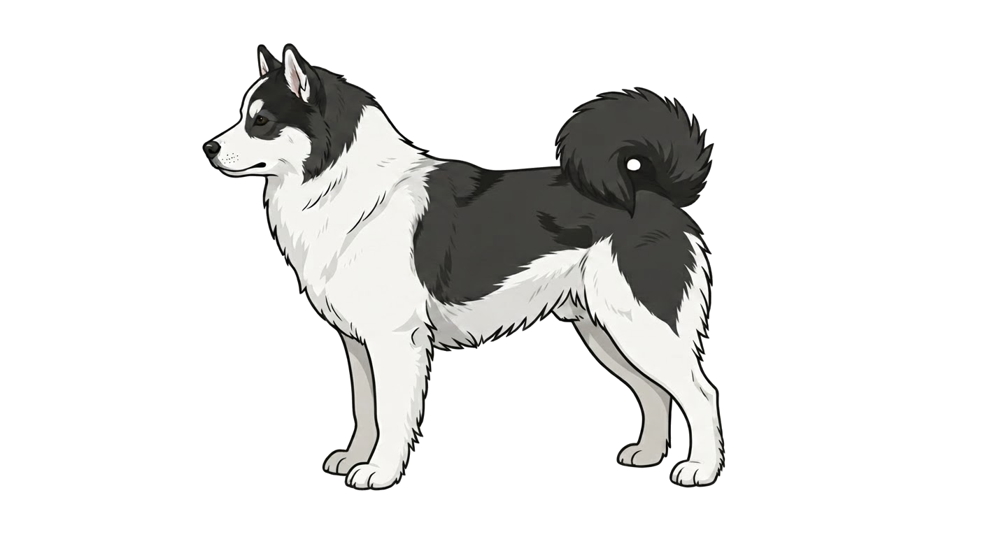 Illustration of a Black and white coat