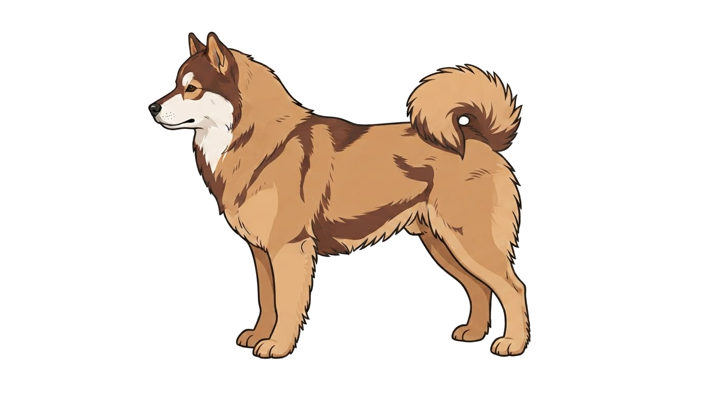 Illustration of a Red/tan coat