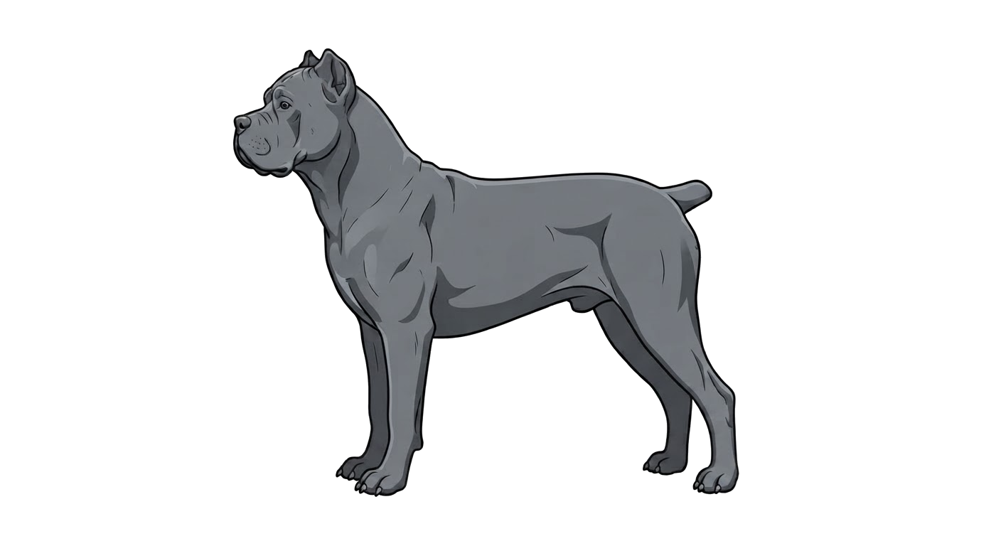 Illustration of a Grey (formentino) coat