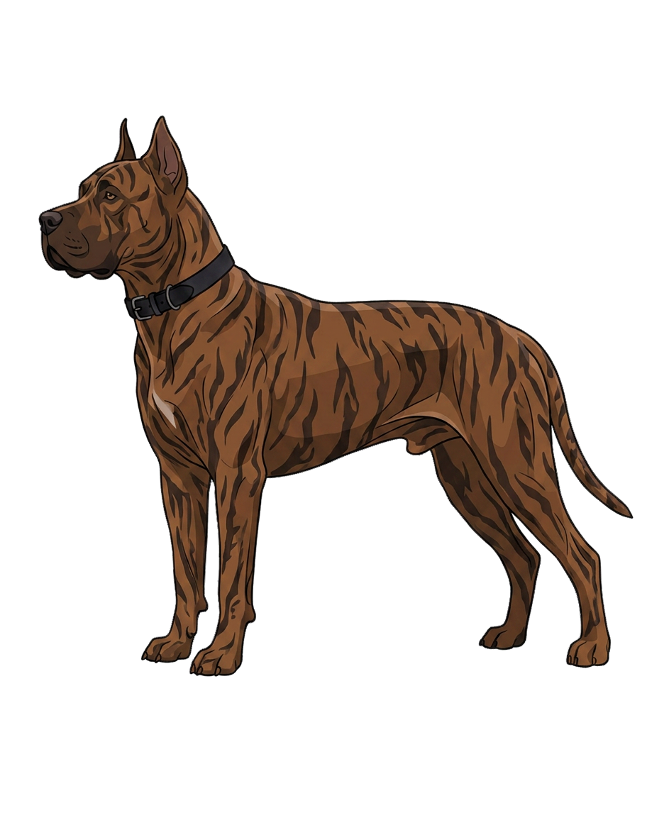 Illustration of a Brindle coat