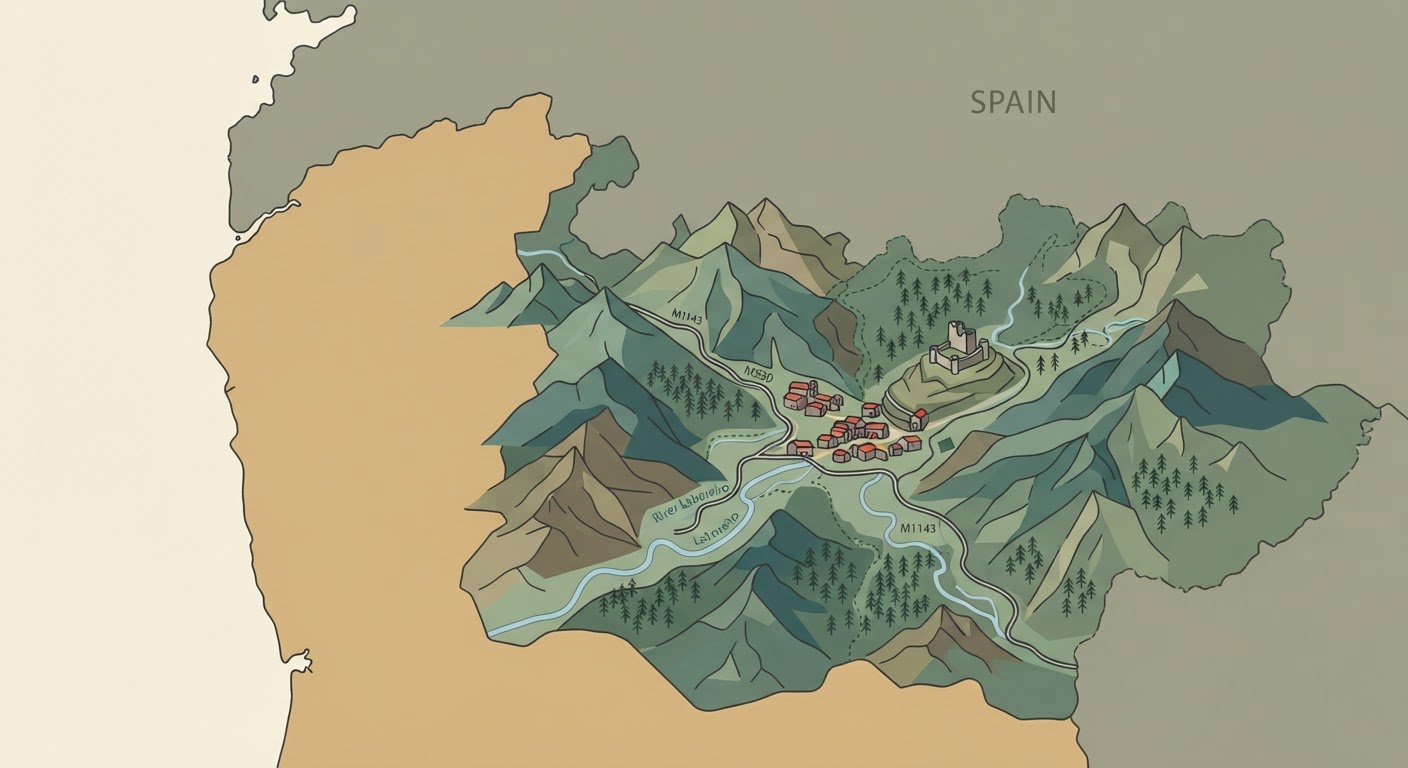 Illustrated map showing the origin of the Castro Laboreiro Dog