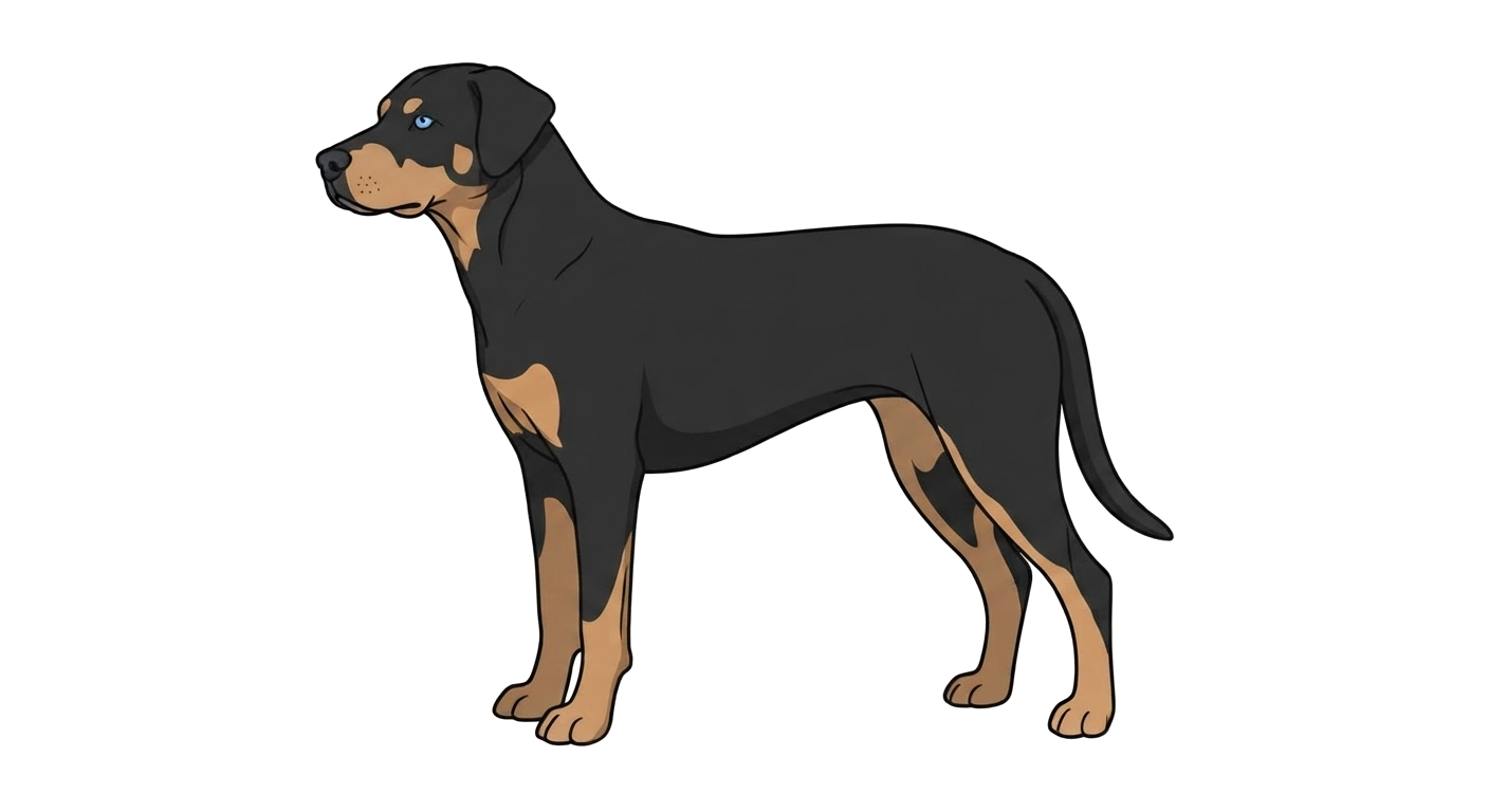Illustration of a Black & Tan coat