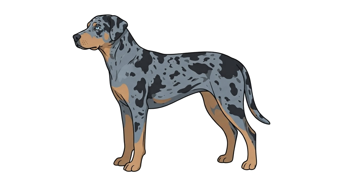 Illustration of a Blue & Leopard coat