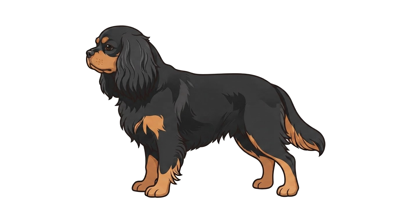 Illustration of a Black and tan coat