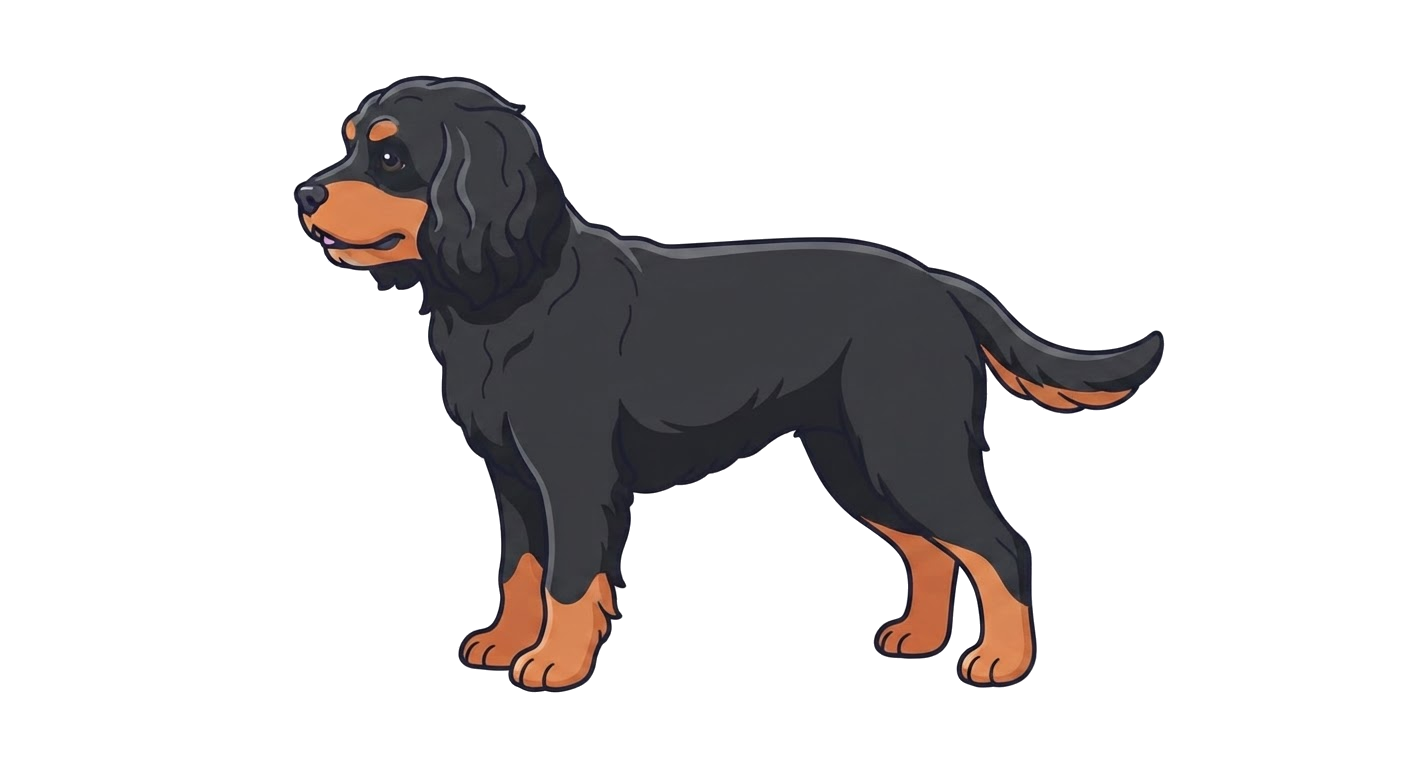 Illustration of a Black and tan coat
