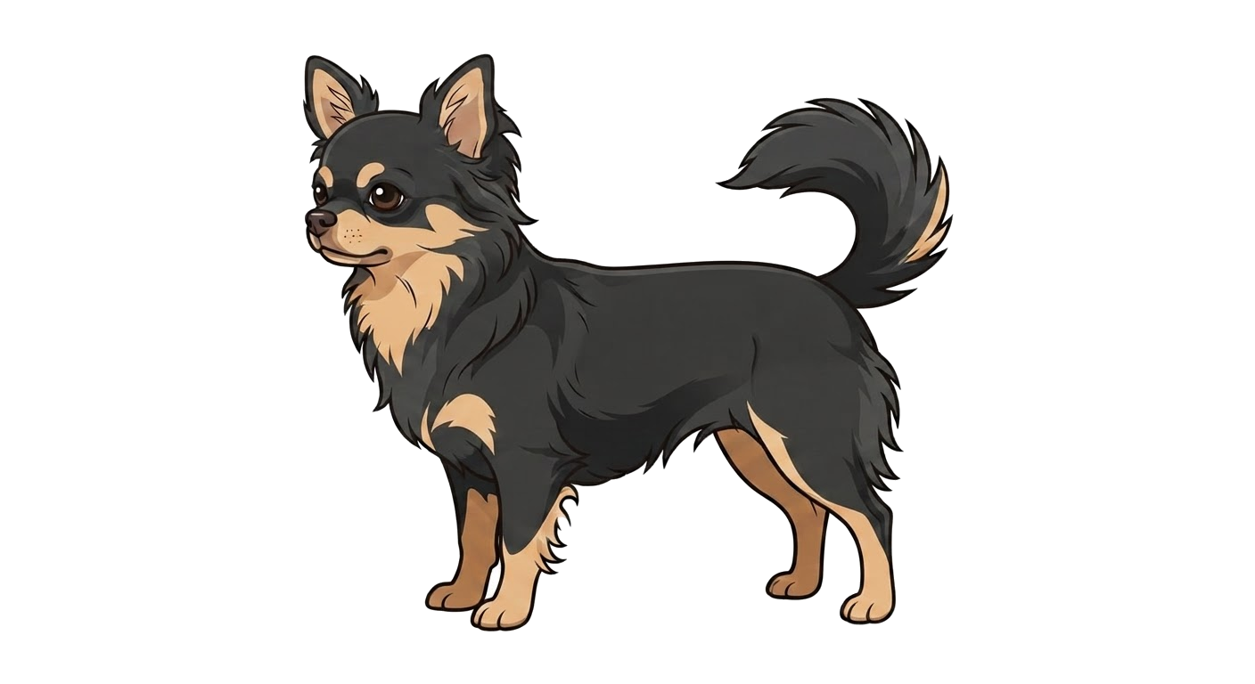 Illustration of a Black and tan coat