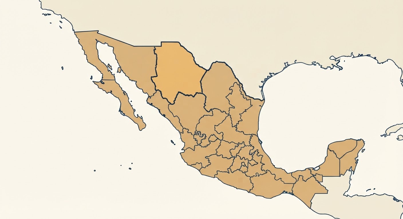 Illustrated map showing the origin of the Chihuahua (Smooth Coat)