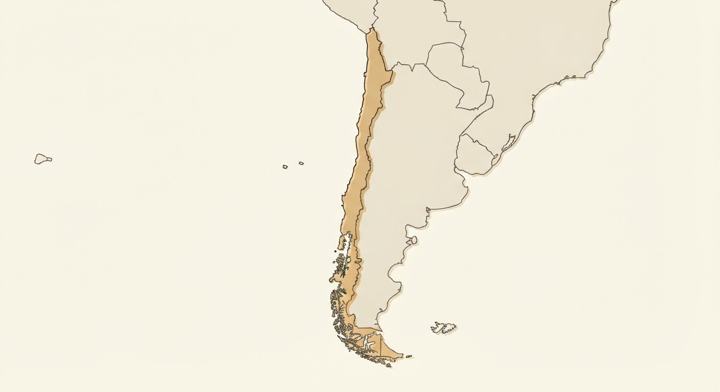 Illustrated map showing the origin of the Chilean Fox Terrier