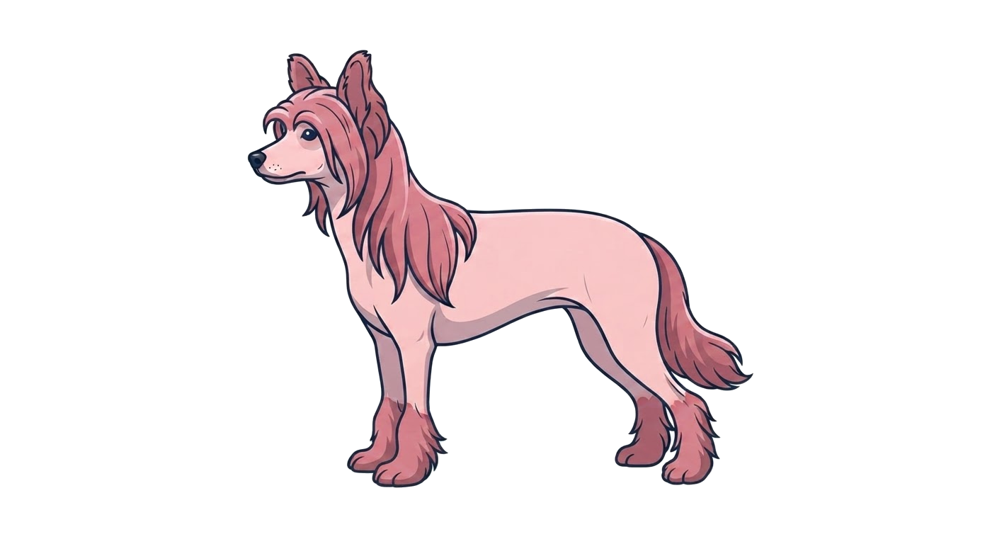 Illustration of a Pink and mottled coat