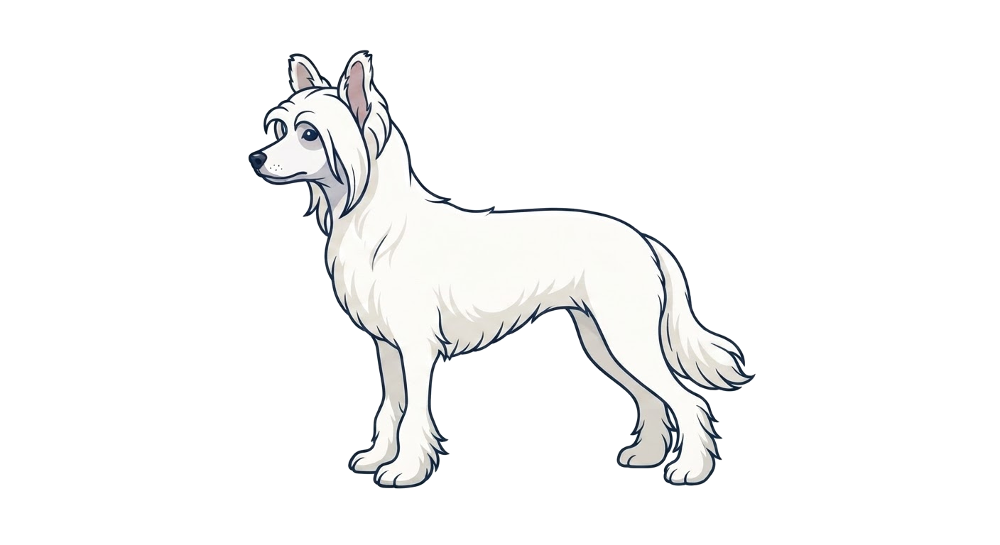 Illustration of a White (Powderpuff) coat