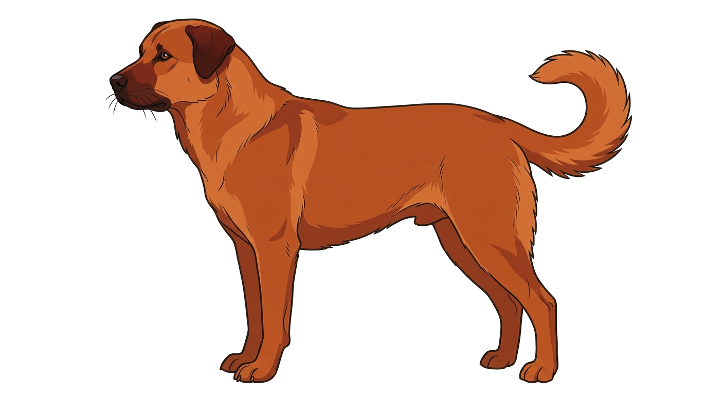 Illustration of a Red Gold coat