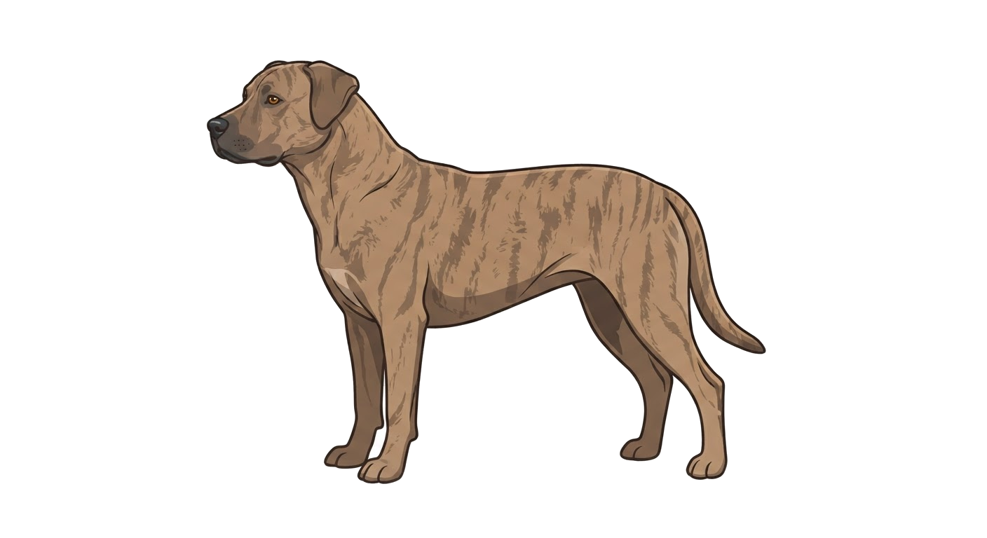 Side profile illustration of a Cimarron Uruguayo showing the points of the breed standard