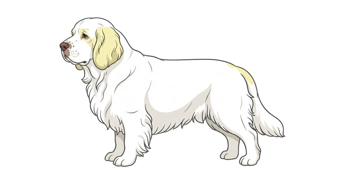 Illustration of a White with lemon markings coat