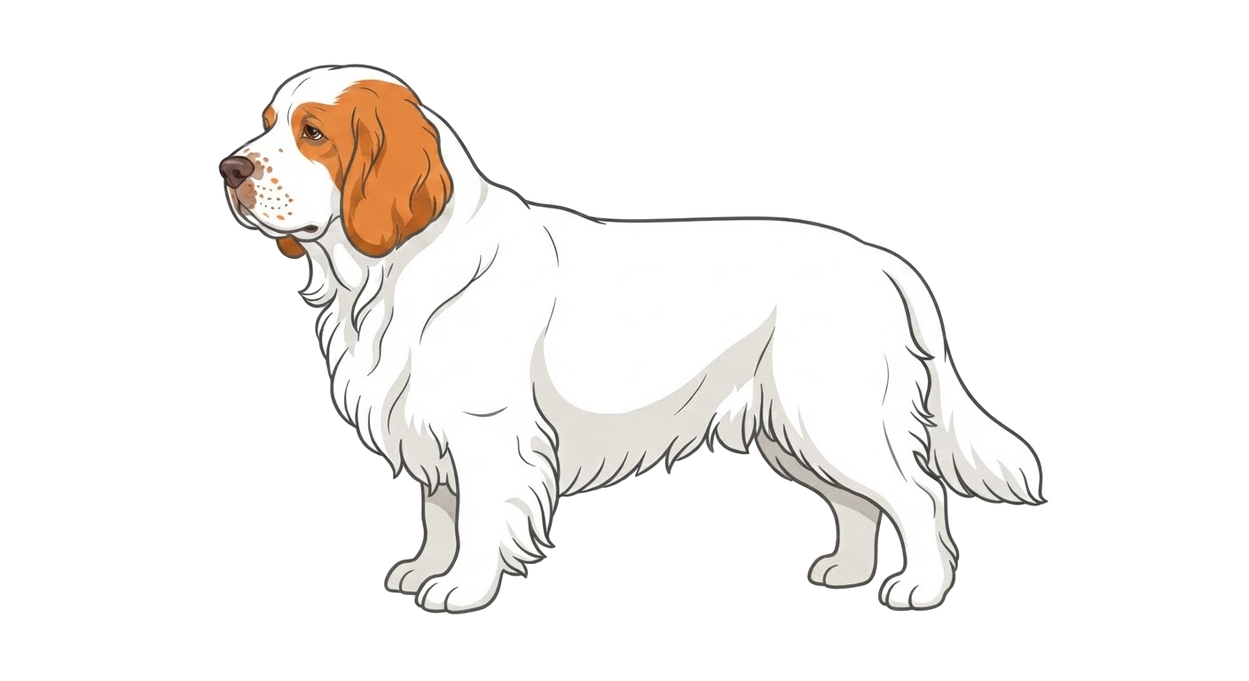 Illustration of a White with orange markings coat