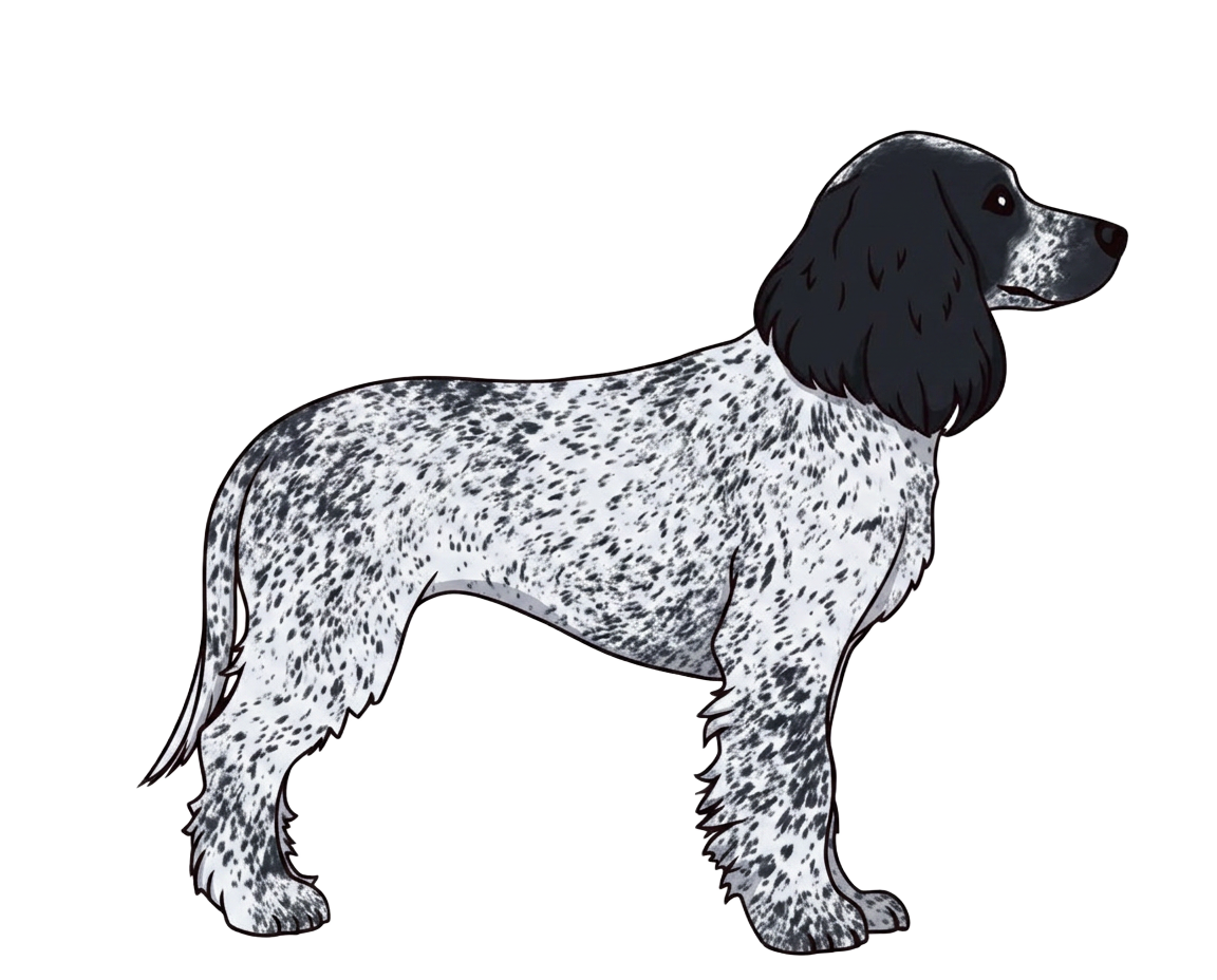Illustration of a Blue roan coat