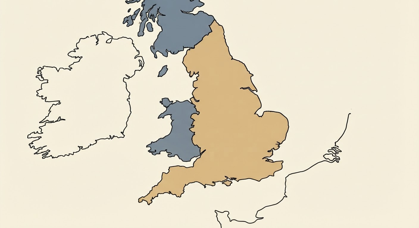 Illustrated map showing the origin of the Cocker Spaniel