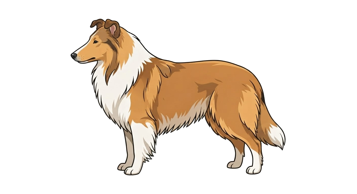 Illustration of a Sable and white coat