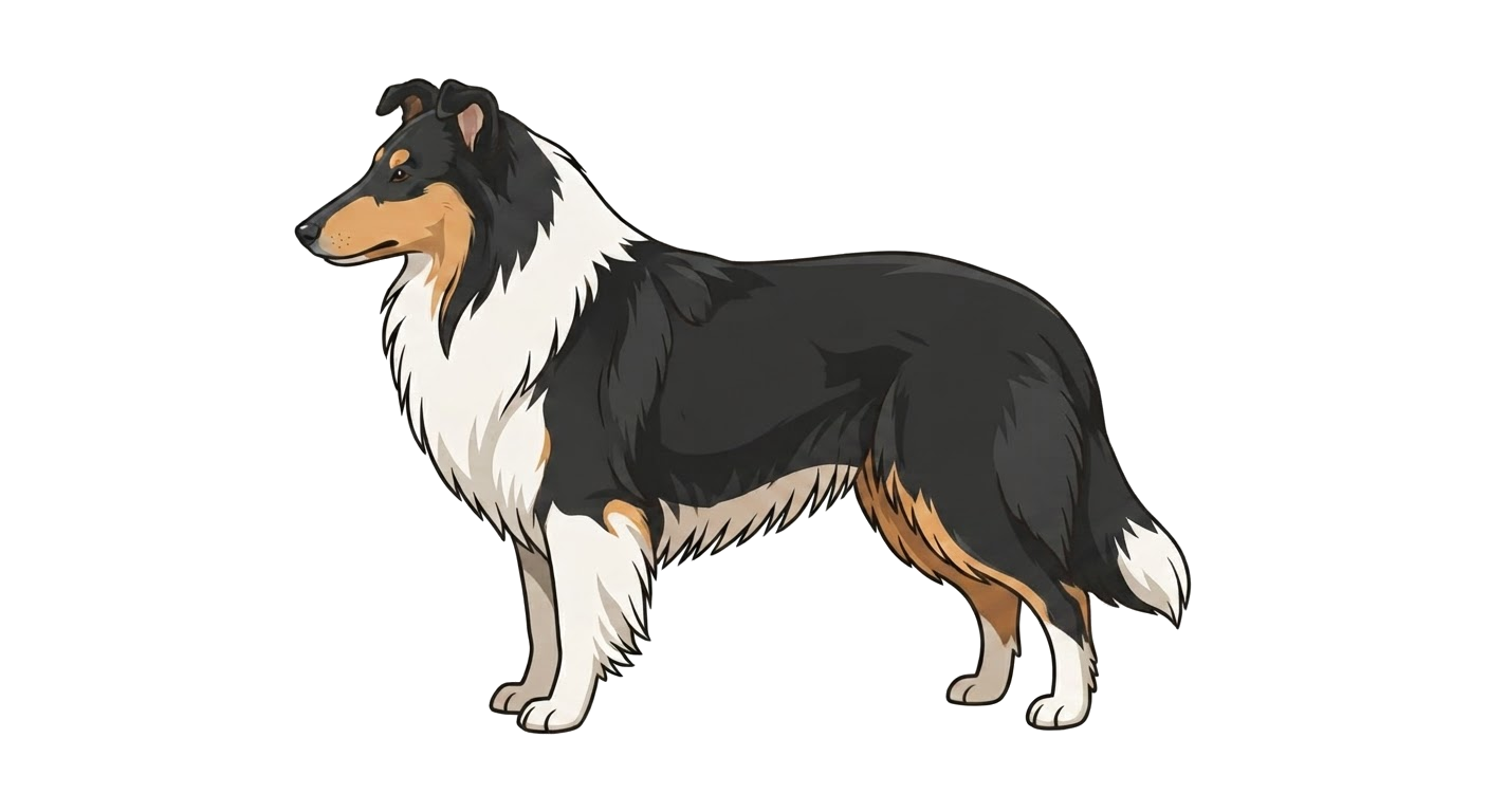 Illustration of a Tricolour coat