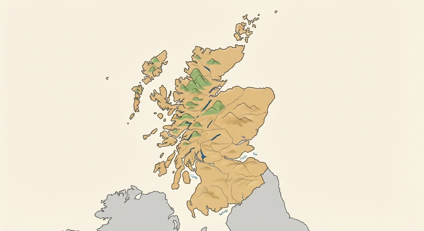 Illustrated map showing the origin of the Collie (Rough)