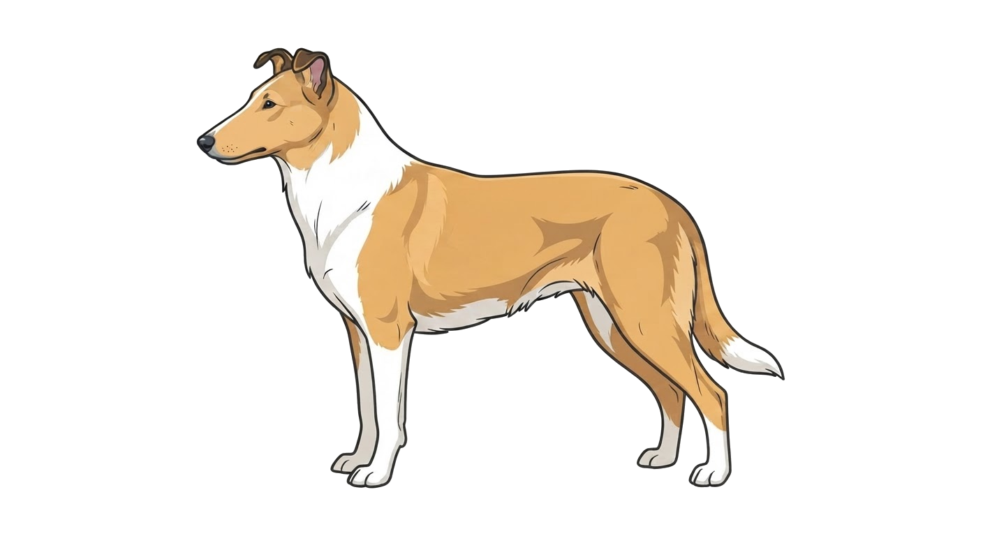 Illustration of a Sable and white coat