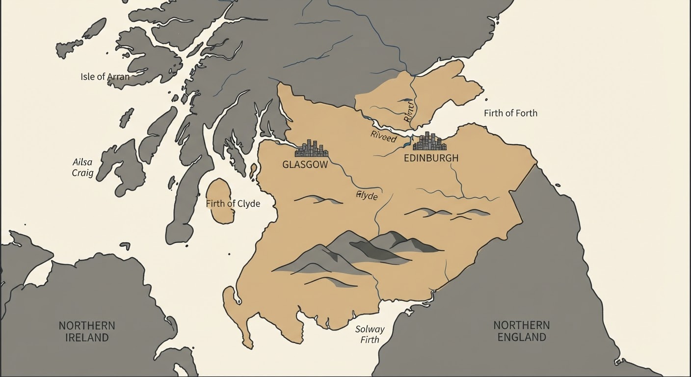 Illustrated map showing the origin of the Collie (Smooth)