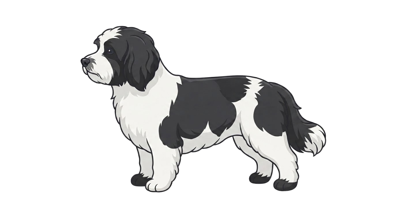 Illustration of a Black and White coat
