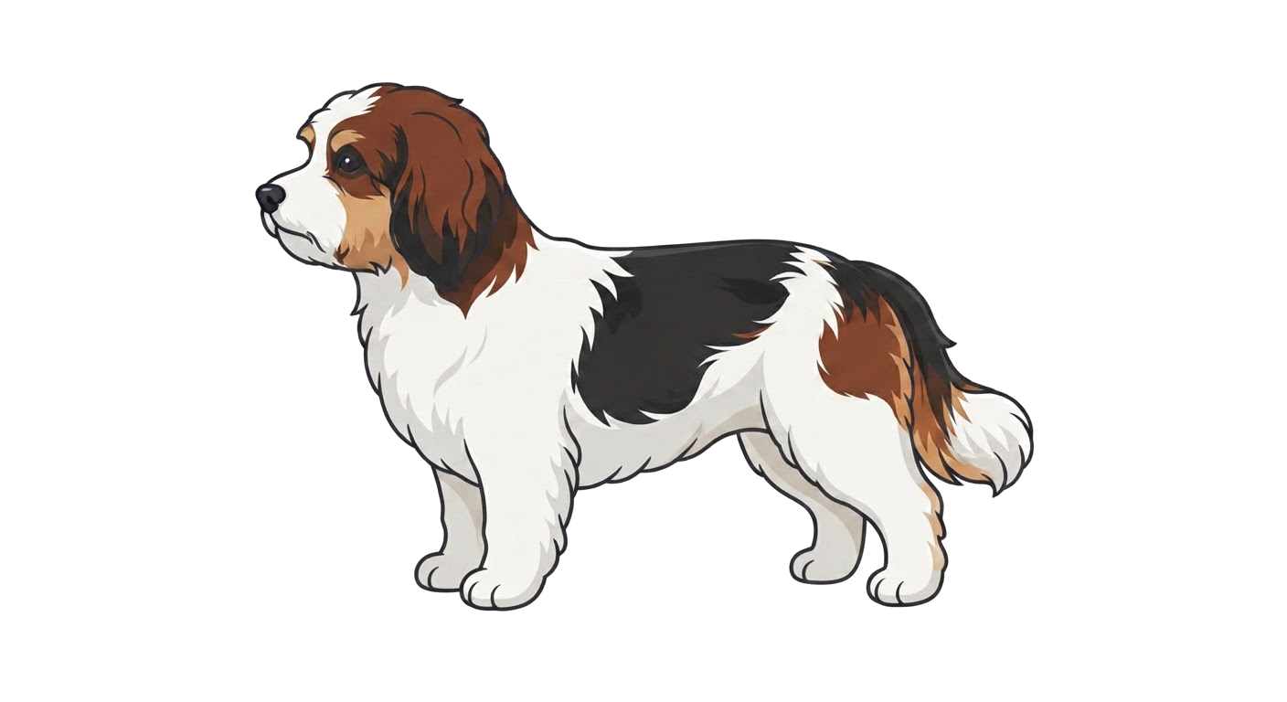 Illustration of a Tricolour coat