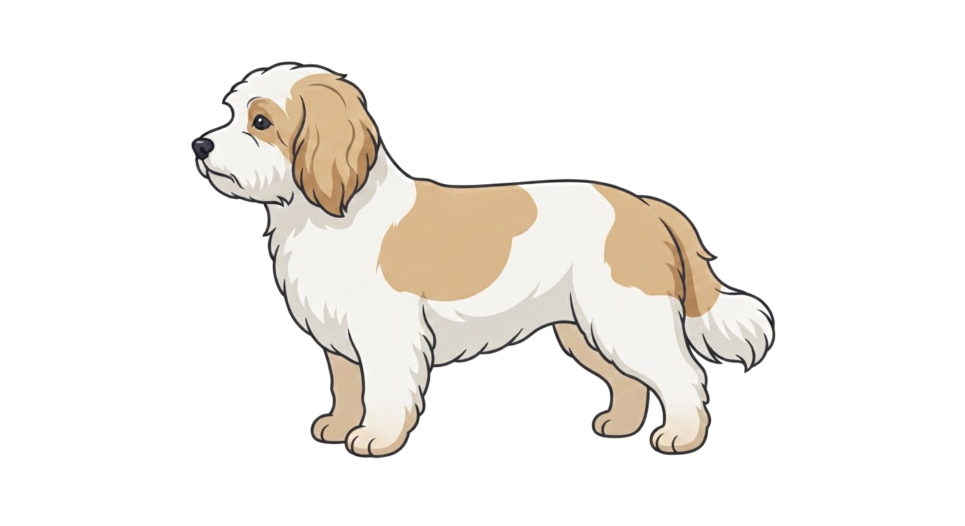 Illustration of a White and Tan coat