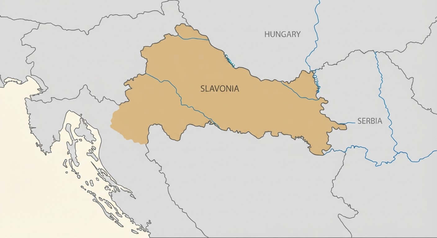 Illustrated map showing the origin of the Croatian Sheepdog