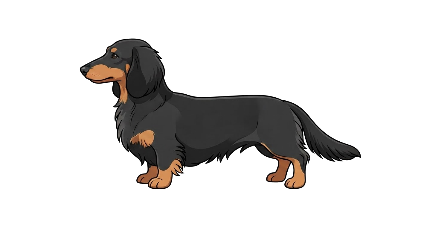 Illustration of a Black and Tan coat